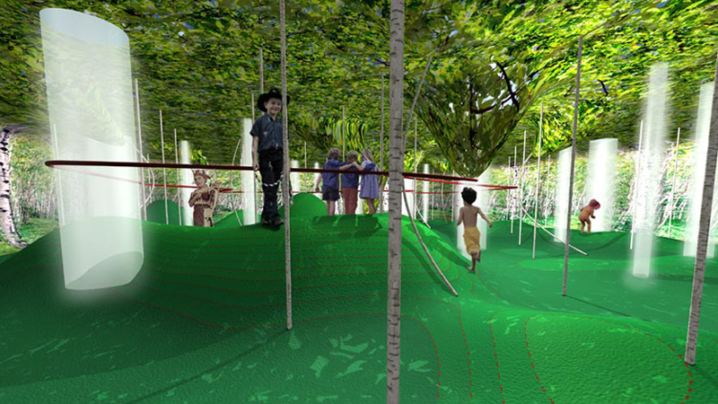 KOLLISION: 21.08.2002 ARCHITECTURE FOR KIDS, image: 6 Landskabet i birkeskoven